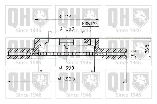 QUINTON HAZELL Тормозной диск BDC3834